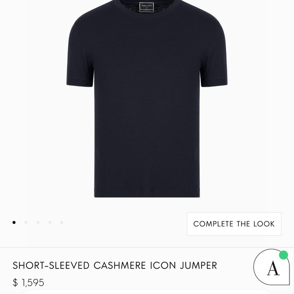Giorgio Armani Other - Giorgio Armani Dark Blue Cashmere Tee Size 36